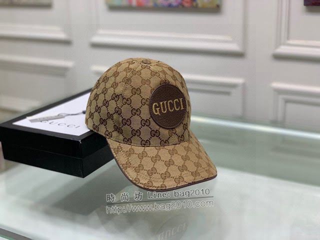 Gucci新品男士帽子 古馳GG印花棒球帽鴨舌帽  mm1374
